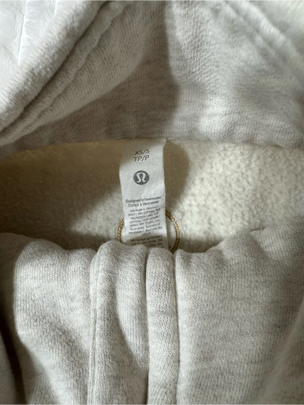Lululemon Scuba Oversized Funnel Neck Half-Zip Hoodie Heather Oatmeal